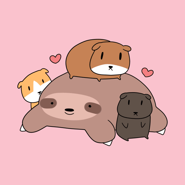 Sloth Loves Guinea Pigs by saradaboru