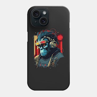 Anime Cyber Ape (Sci-Fi Ape Vintage Retro Future Design Cyberpunk Space Ape) Phone Case