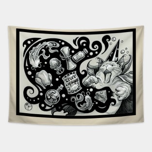 Wizard Cat Spell Tapestry