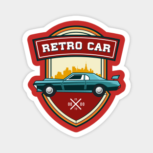 Vintage Retro Car Badge Magnet