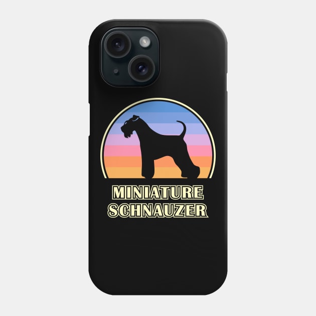 Miniature Schnauzer Vintage Sunset Dog Phone Case by millersye