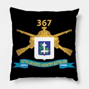 367th Armored Infantry Battalion w Br - DUI - Ribbon X 300 Pillow