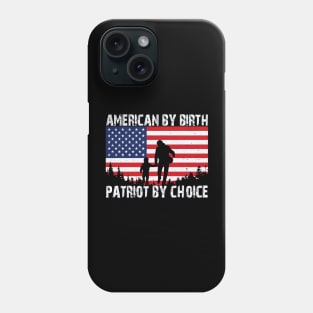 American By Birth Patriot By Choice American Flag Phone Case