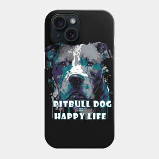 Pit bull dog happy life Phone Case