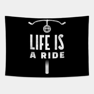 Distressed Life Is a Ride Bicycle Lover Tapestry