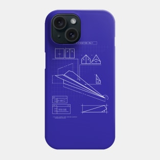 Top secret origami paper plane engineering blueprints Phone Case