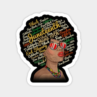 American African Girl Juneteenth Magnet