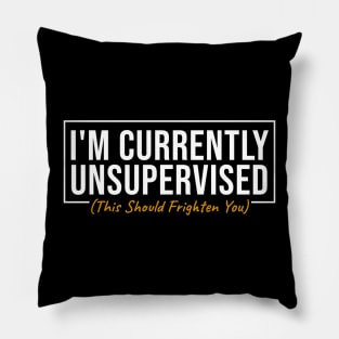 I'm Currently Unsupervised Pillow