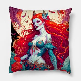 "Psychedelic Haunts: Unique and Colorful Halloween Horrors" Pillow