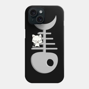 Cat and fish bone Phone Case