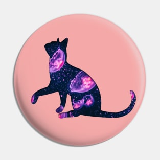 cat playing with violet jellyfish Pin