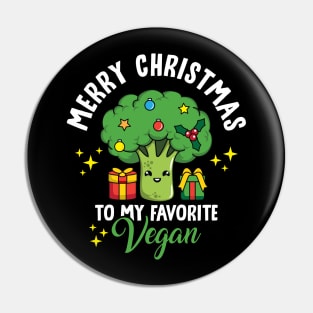 Merry Christmas to my Favorite Vegan - Best Gift for plant-based people in your life Pin