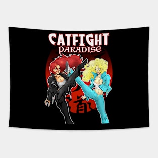 Catfight Paradise Tapestry