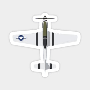 P51 Mustang 2D plane Magnet