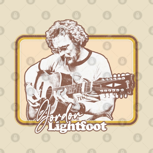 Gordon Lightfoot / Retro Style Country Fan Design by DankFutura