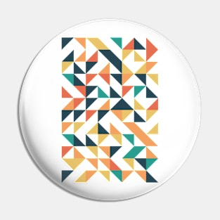 Creative Geometric Colourful Triangle Pattern Pin