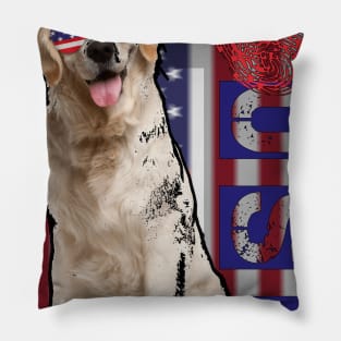 4th of July t-Shirt Fun American Flag Beagle Dog Lover Gift T-Shirt Pillow