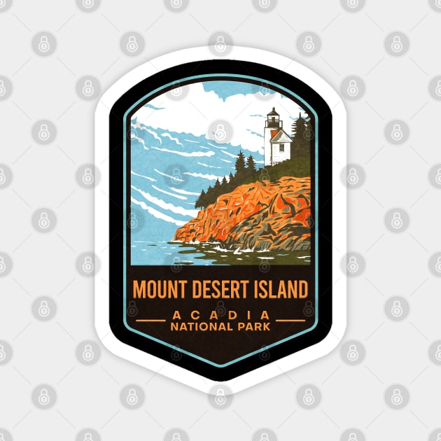 Mount Desert Island Acadia National Park Magnet by JordanHolmes