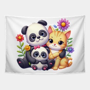 Adorable Animal Pals Tapestry