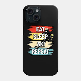 Eat Sleep Ski Repeat T Shirt For Women Men Phone Case