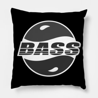 Bass Logo Black and White Pillow