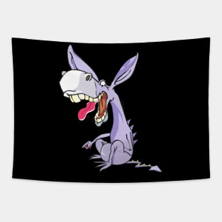 funny purple donkey Tapestry