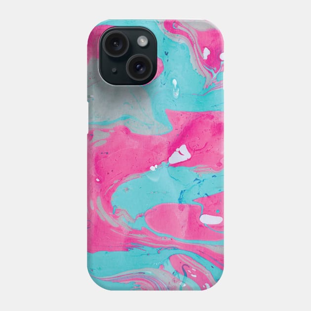 Pink & Blue Marble Swirl Phone Case by KindlyHarlot