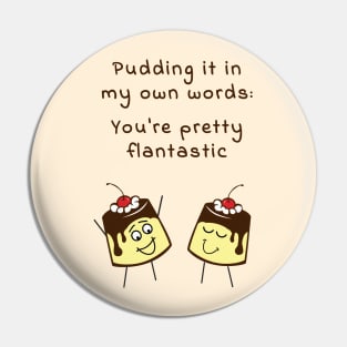 Pudding it in my own words: You are pretty flantastic Pin