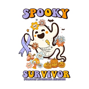 Pulmonary Hypertension Awareness - spooky survivor ghost retro halloween T-Shirt