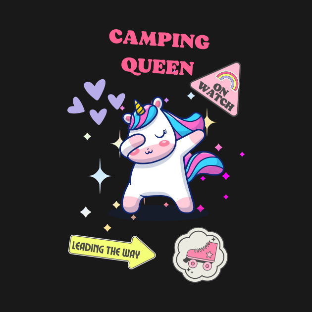 Camping Queen unicorn by JLBCreations