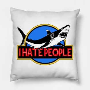 Shark Hate People Pillow