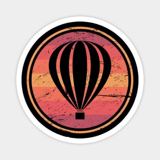 Retro Vintage Hot Air Balloon Graphic Magnet