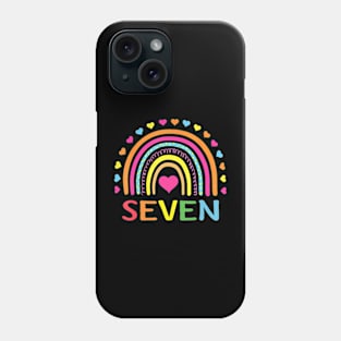 7 Years Old Rainbow 7Th Birthday For Girls Boys Kids Phone Case