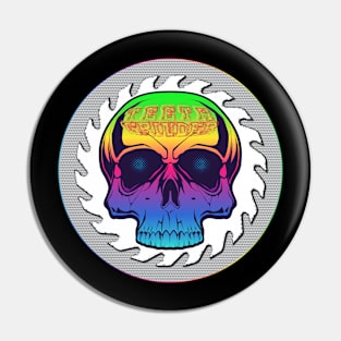 Teethgrinder Spectrum Skull Pin