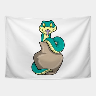 Snake with Vase Tapestry