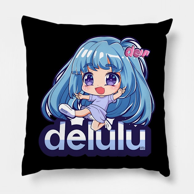 Delulu Anime Girl Pillow by MaystarUniverse