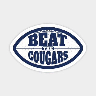 Beat the Cougars // Vintage Football Grunge Gameday Magnet