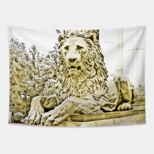 The Wise Lion Tapestry