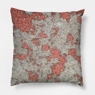 Red gritty wall Pillow