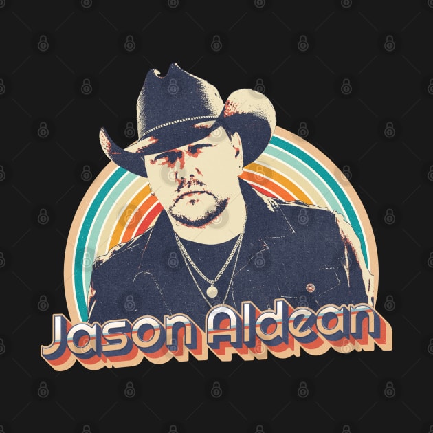 Jason Aldean Vintage Retro by Colana Studio