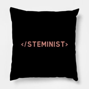 Steminist Female STEM Engineer Code Programmer Girl who code Pillow