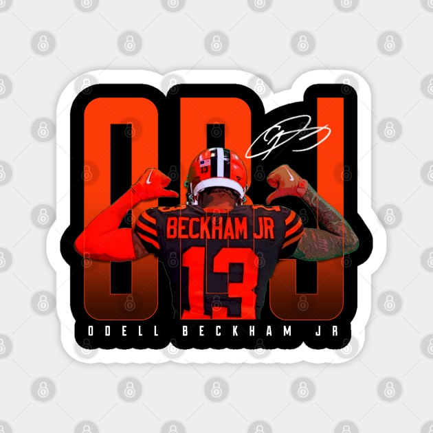 Odell Beckham Jr Magnet by Juantamad