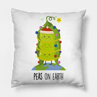 Peas on Earth Cute Pea Pun T-shirt Pillow