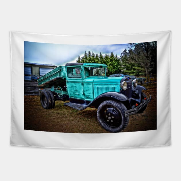 Vintage 1931 Ford Dump Truck Tapestry by JimDeFazioPhotography