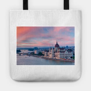 sunset over Budapest Tote