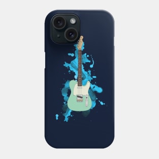 T-Style Electric Guitar Surf Green Color Phone Case