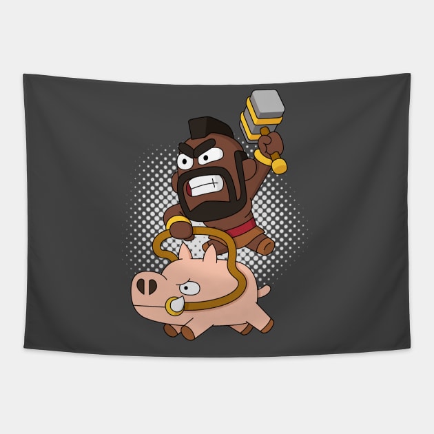 Cute Hog Tapestry by Atpidarp