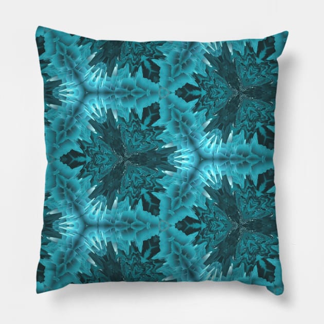 Emerald Green Mosaic Crystals Malachite Pillow by Moon Art