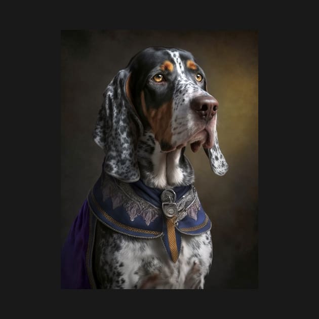 Royal Portrait of a Bluetick Coonhound by pxdg