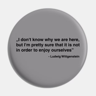 Wittgenstein Quote Pin